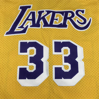 Men's Los Angeles Lakers Kareem Abdul-Jabbar Gold Hardwood Classics Jersey1