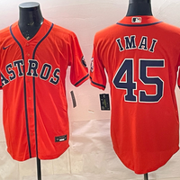 Men's Houston Astros Tatsuya Imai #45 Orange Alternate Limited Player Jersey