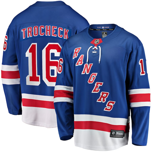 Men's New York Rangers Vincent Trocheck #16 Blue Game Jersey1