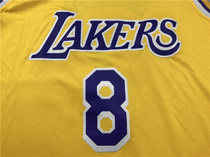 Men's Los Angeles Lakers Kobe Bryant #8 Yellow Swingman Player Jersey1
