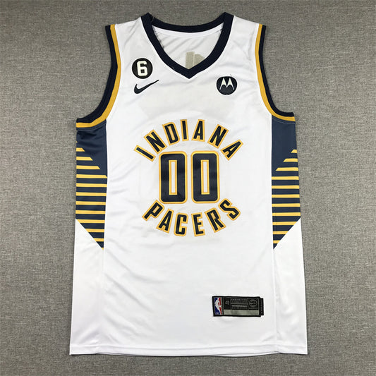 Men's Indiana Pacers Bennedict Mathurin #00 White 2022/23 Swingman Jersey1 - Association Edition
