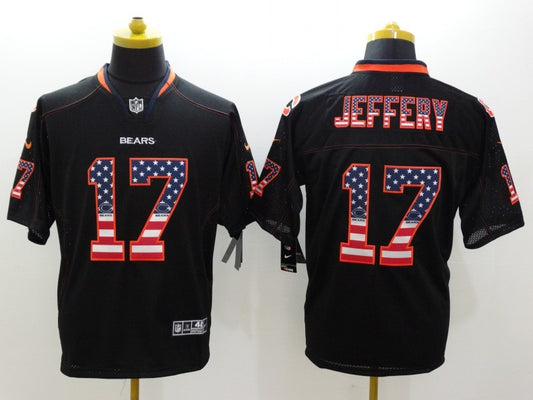 Men's Chicago Bears Alshon Jeffery #17 Black Game Jersey1