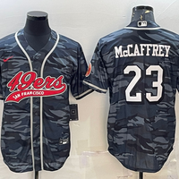 Men's San Francisco 49ers Christian McCaffrey #23 Grey Camouflage Game Jersey1 Joint Edition