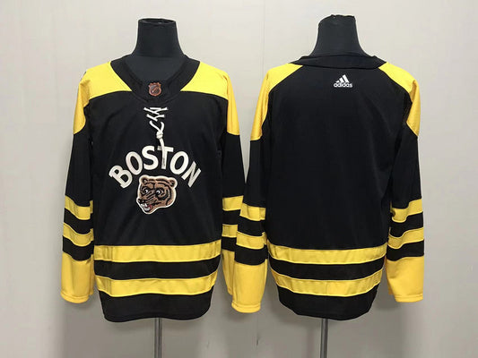 Men's Boston Bruins Black Player Blank Jersey1