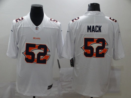 Men's Chicago Bears #52 Khalil Mack White Game Player Jersey1