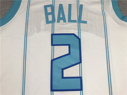 Men's Charlotte Hornets #2 LaMelo Ball White 2020-21 swingman jersey1