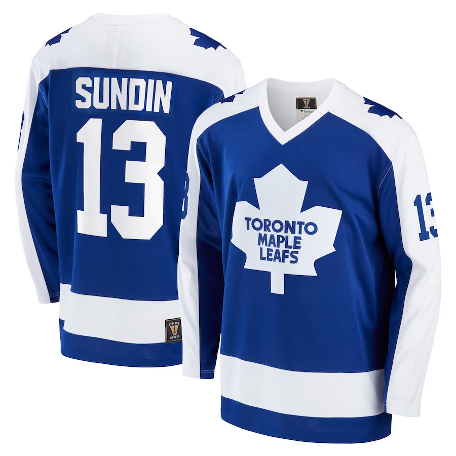Men's Toronto Maple Leafs Mats Sundin #13 Blue Player Game Jersey1