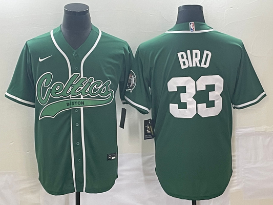 Men's Boston Celtics Larry Bird #33 Green Limited Player Jersey