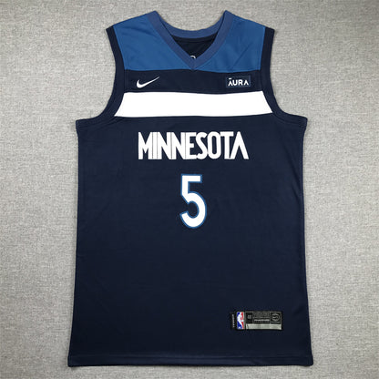 Men's Minnesota Timberwolves Anthony Edwards #5 Navy Swingman Jersey1 - Icon Edition
