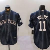 Men's New York Yankees Anthony Volpe #11 Navy Player Jersey1