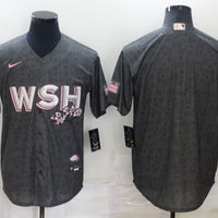 Men's Washington Nationals Gray City Connect Replica Blank Jersey1