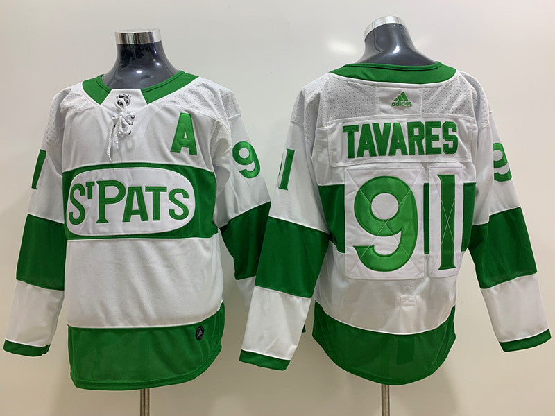 Men's Toronto Maple Leafs John Tavares #91 White Player Game Jersey1