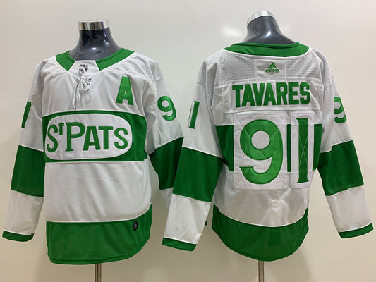 Men's Toronto Maple Leafs John Tavares #91 White Player Game Jersey1
