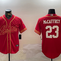 Men's San Francisco 49ers Christian McCaffrey #23 Scarlet Team Game Jersey1