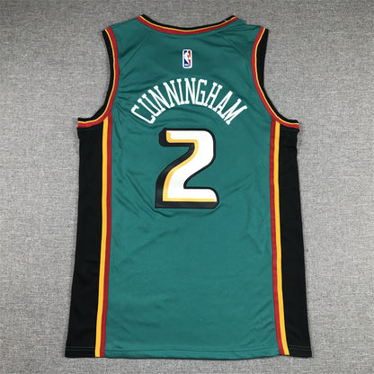 Men's Detroit Pistons Cade Cunningham #2 Teal 2022/23 Swingman Jersey1 - Classic Edition