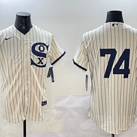 Men's Chicago White Sox Eloy Jimenez #74 Cream Replica Player Jersey1
