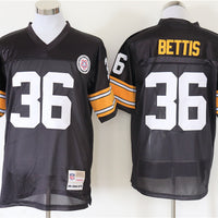 Men's Pittsburgh Steelers Jerome Bettis Mitchell & Ness Black Legacy Replica Jersey1
