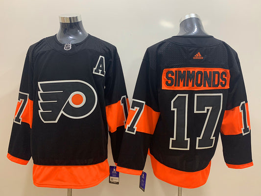 Men's Philadelphia Flyers Wayne Simmonds #17 Black Player Jersey1