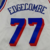 Men's Philadelphia 76ers V. J. Edgecombe #77 White Swingman Jersey - Association Edition