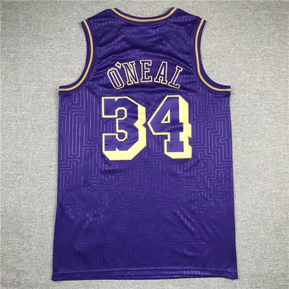 Men's Los Angeles Lakers Shaquille O'Neal Hardwood Classics Swingman Jersey1