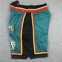 Men's Detroit Pistons Green Basketball Shorts1