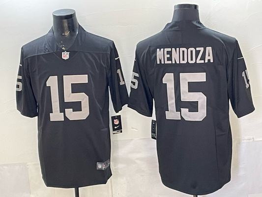 Men's Las Vegas Raiders Fernando Mendoza #15 Black Game Jersey
