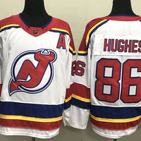 Men's New Jersey1 Devils Jack Hughes #86 White Player Game Jersey1