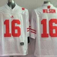 Men's Wisconsin Badgers Russell Wilson #16 White Player Jersey