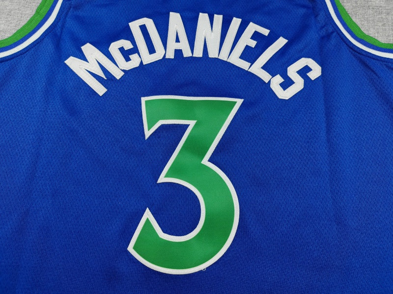 Men's Minnesota Timberwolves Jaden McDaniels #3 Blue Swingman Jersey - Icon Edition