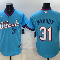 Men's Atlanta Braves Greg Maddux #31 Powder Blue 2026 City Connect Stadium Jersey