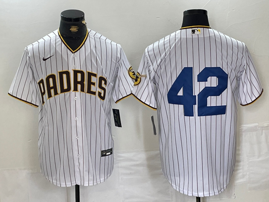 Men's San Diego Padres #42 White 2024 Jackie Robinson Day Home Limited Jersey1
