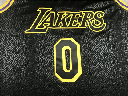 Men's Los Angeles Lakers Russell Westbrook Black City Edition Swingman Jersey1