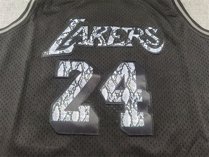 Men's Los Angeles Lakers Kobe Bryant #24 Black 1996/97 Hardwood Classics Swingman Jersey1