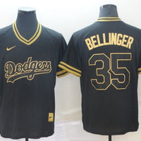 Men's Los Angeles Dodgers Cody Bellinger #35 Black Fashion Stitched Jersey1