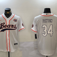 Men's Chicago Bears Walter Payton #34 White Player Jersey1