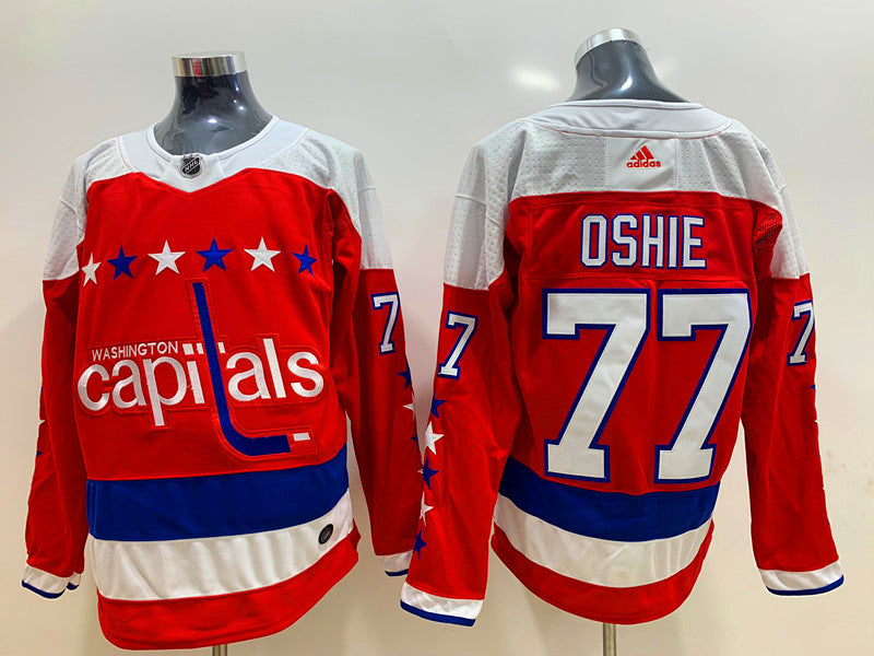 Men's Washington Capitals TJ Oshie #77 Red Player Jersey1