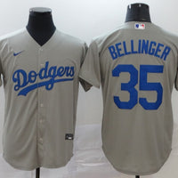 Men's Los Angeles Dodgers Cody Bellinger #35 Gray Replica Baseball Jersey1