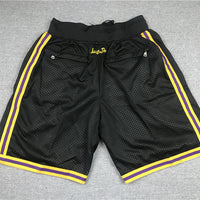 Men's Los Angeles Lakers Kobe Bryant #8-24 Black Pocket Shorts1