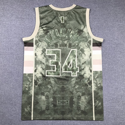 Men's Milwaukee Bucks Giannis Antetokounmpo #34 Brown Select Series Swingman Jersey1