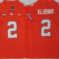 Men's Clemson Tigers Cade Klubnik #2 Orange Player Jersey