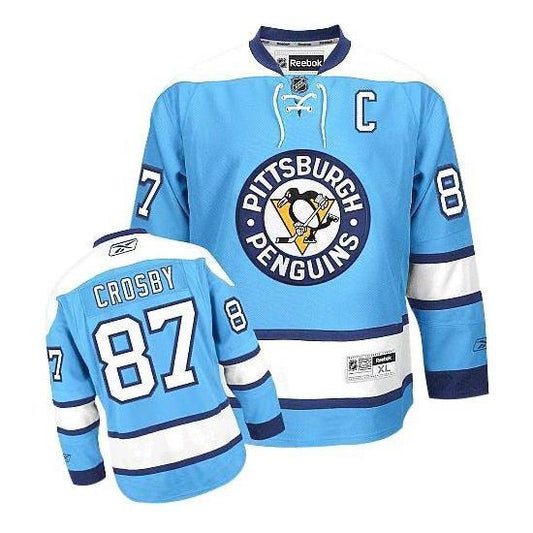 Men's Pittsburgh Penguins sidney crosby  #87 blue Player Game Jersey1