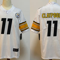 Men's Pittsburgh Steelers Chase Claypool #11 White Player Game Jersey1