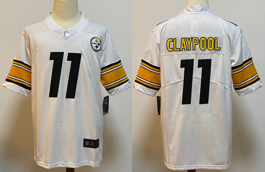 Men's Pittsburgh Steelers Chase Claypool #11 White Player Game Jersey1
