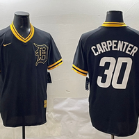 Men's Detroit Tigers Kerry Carpenter #30 Black Replica Player Jersey1