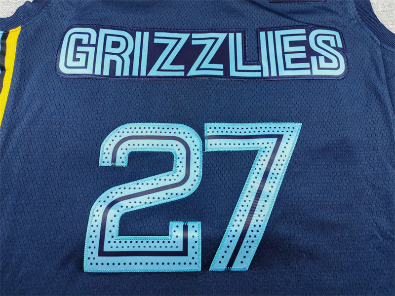 Men's Memphis Grizzlies Cameron Boozer #27 Navy Swingman Jersey - Icon Edition