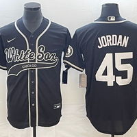 Men's Chicago White Sox Michael Jordan #45 Black Replica Player Jersey1 Joint Edition