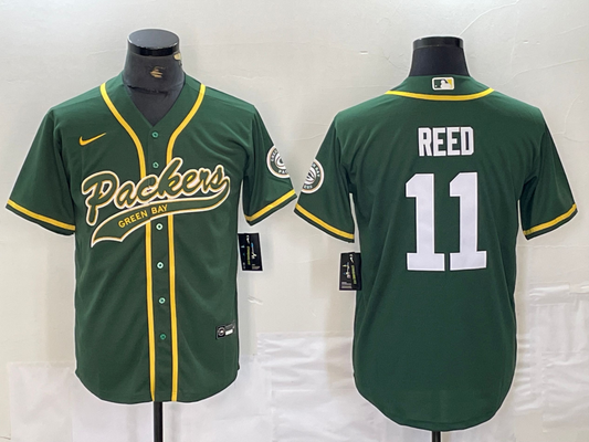 Men's Green Bay Packers Jayden Reed #11 Green Player Jersey1 Joint Edition