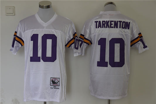 Men's Minnesota Vikings Fran Tarkenton Mitchell & Ness White Legacy Replica Jersey1