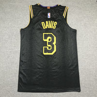 Men's Los Angeles Lakers Anthony Davis Black #3 NBA Swingman Jersey1