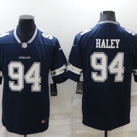Men's Dallas Cowboys Charles Haley #94 Navy Game Jersey1